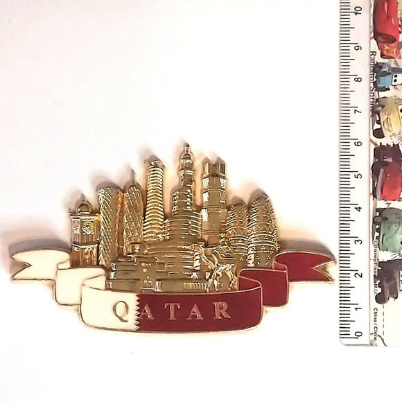 Qatar Skyline Souvenir Fridge Refrigerator Magnet Tourist Tourism Travel Doha - Picture 3 of 3